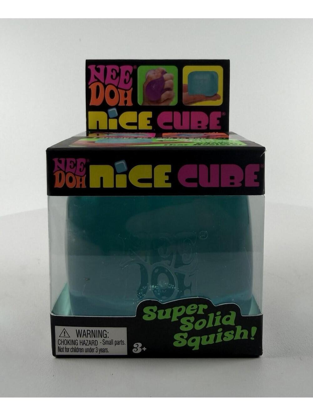 Nee Doh Nice Cube - Super Solid Squish! (Blue) - Brand New/Factory Sealed!